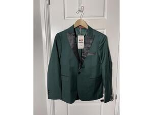 Boys Suits for Kids Size 14 Forest Green 2 Pieces Notch Lapel K95